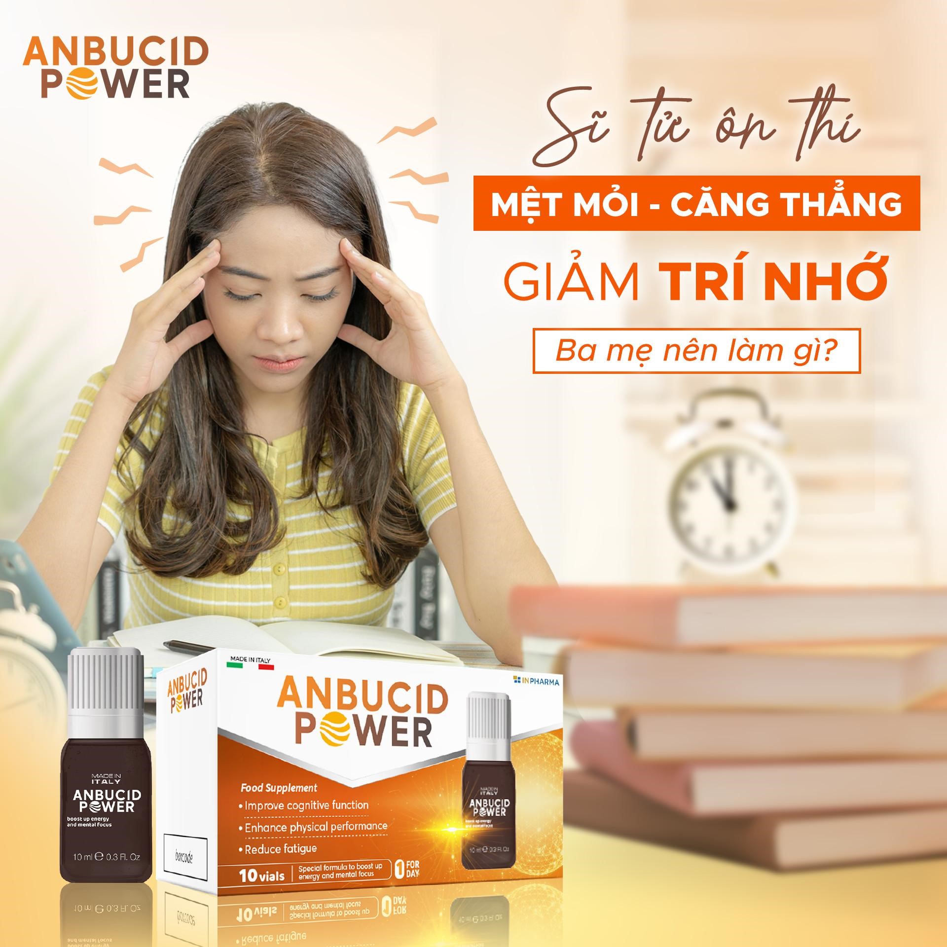 Anbucid Power đồng hành cùng con vượt qua áp lực mùa thi